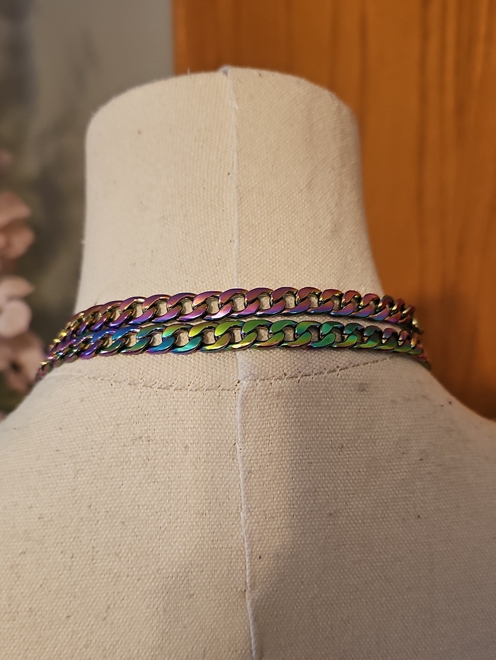 Rainbow Heart Chain Necklace - Picture 4 of 5